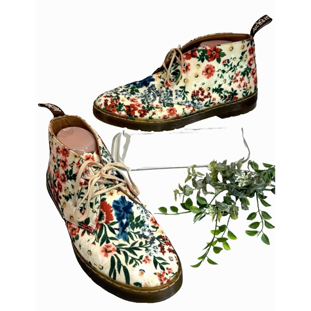 Dr. Martens Womens Daytona Secret Garden Canvas Boots Floral Womens Size 10